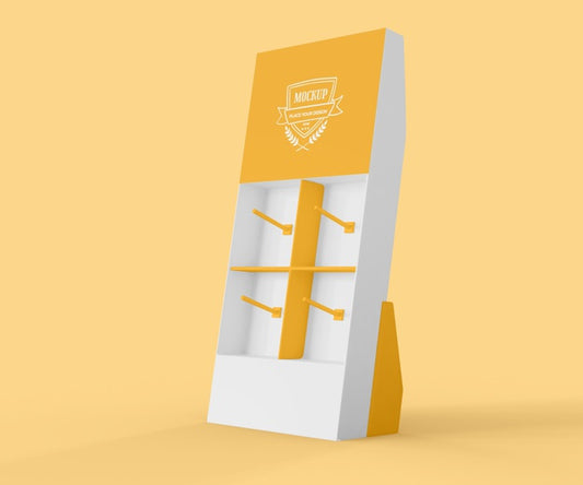 Free Creative Yellow Exhibitor Mock-Up Psd