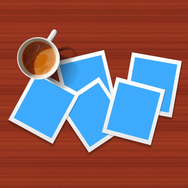 Free Cup And Photos Mock Up Psd