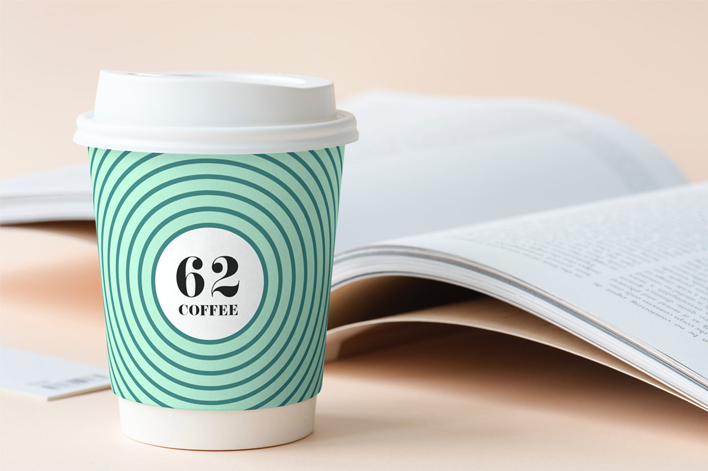 Free Cup On Desk Mockup