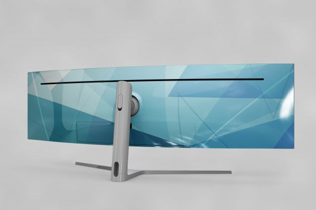 Free Curved Tv Mockup Psd