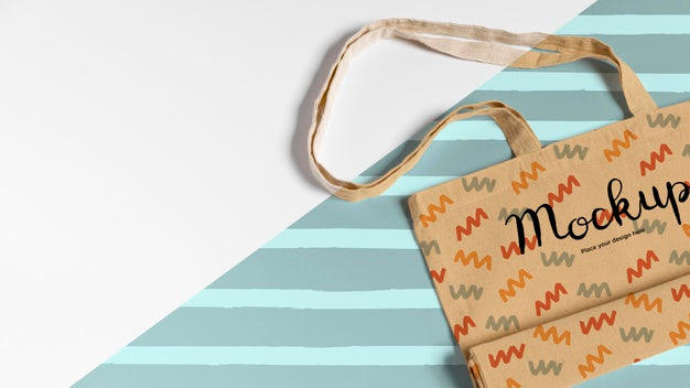 Free Cute Bag Concrpt Mock-Up Psd