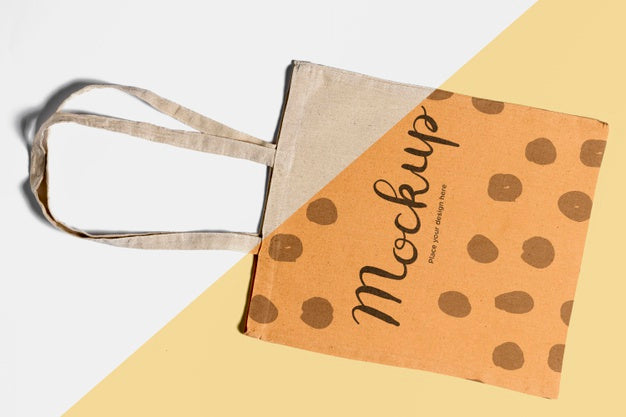 Free Cute Bag Concrpt Mock-Up Psd