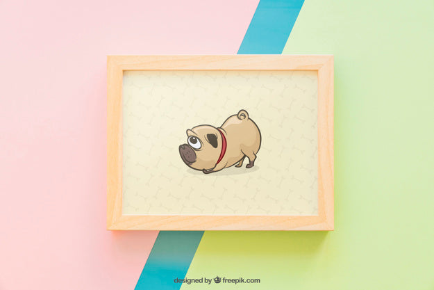 Free Cute Frame Mockup Psd