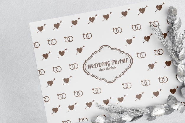 Free Cute Wedding Frame Invitation Psd