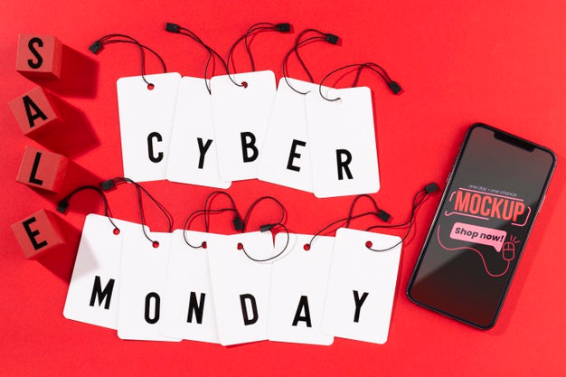 Free Cyber Monday Concept With Mock-Up Psd