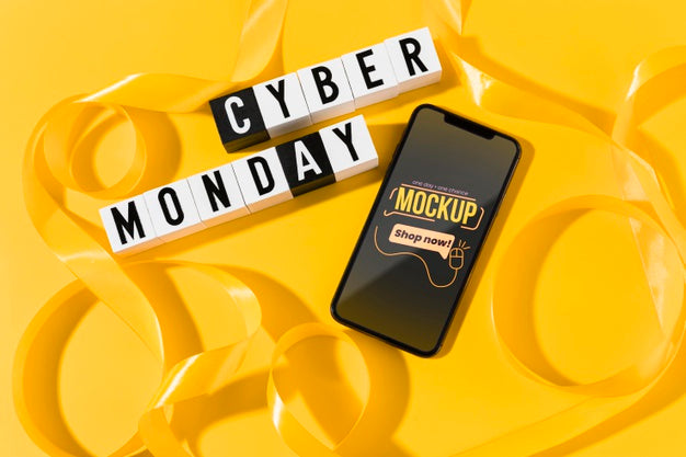 Free Cyber Monday Concept With Mock-Up Psd