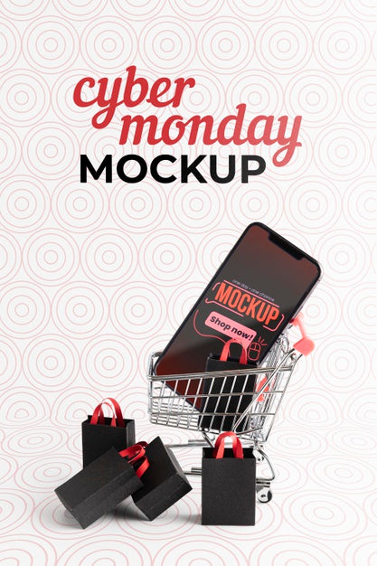 Free Cyber Monday Concept With Mock-Up Psd