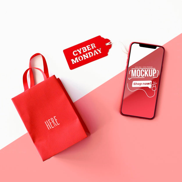 Free Cyber Monday Promotion Mock-Up Psd