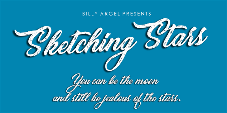 Free Sketching Stars Font