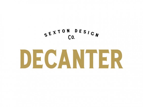 Free Decanter A all caps display serif font