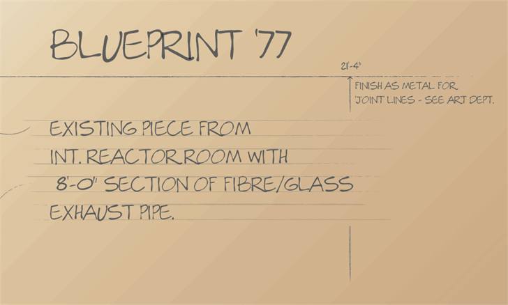 Free Blueprint77 Font