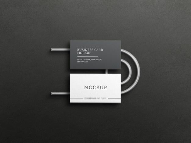 Free Dark Business Card Mockup Psd