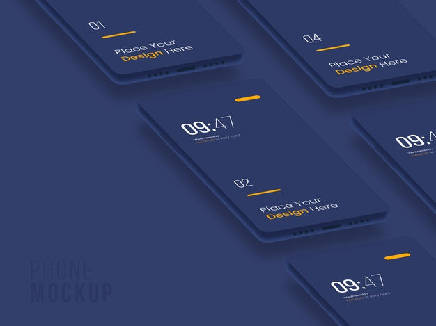 Free Dark Full Screen Smartphone Mockup Psd