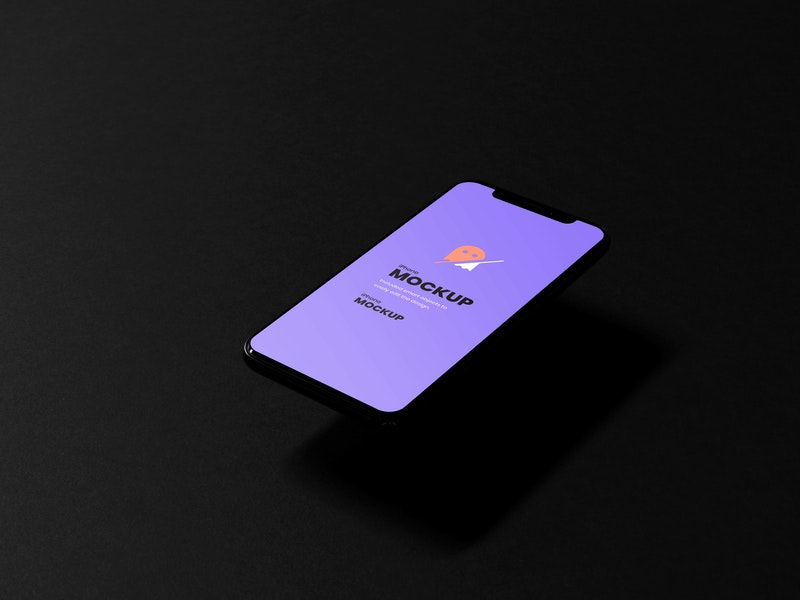 Free Dark Iphone Psd Mockup