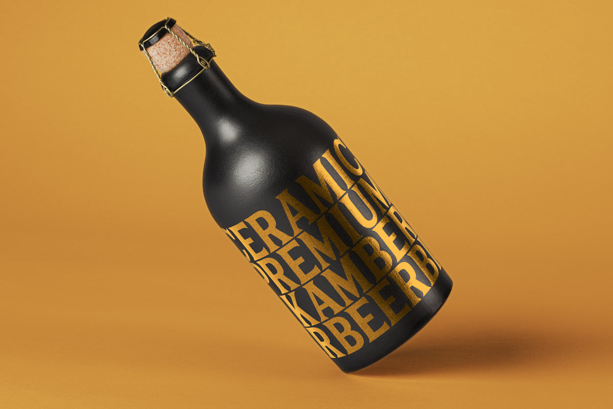 Free Dark Psd Bottle Mockup