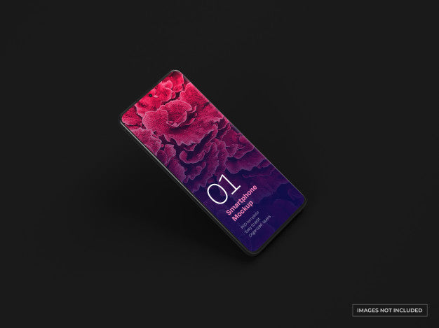 Free Dark Smartphone Mockup Psd