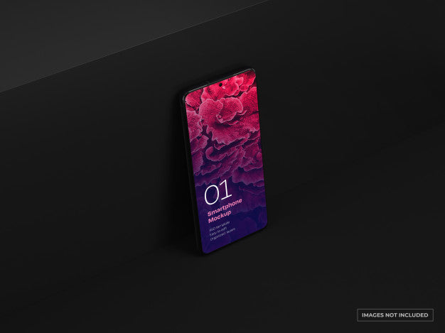 Free Dark Smartphone Mockup Psd