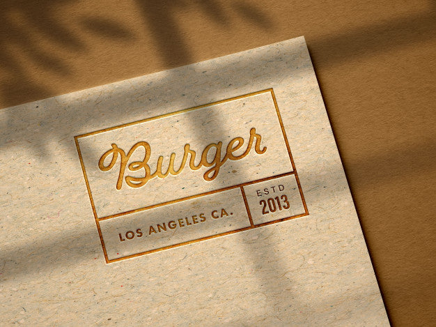 Free Debossed Logo Mockup On Kraft Paper Psd