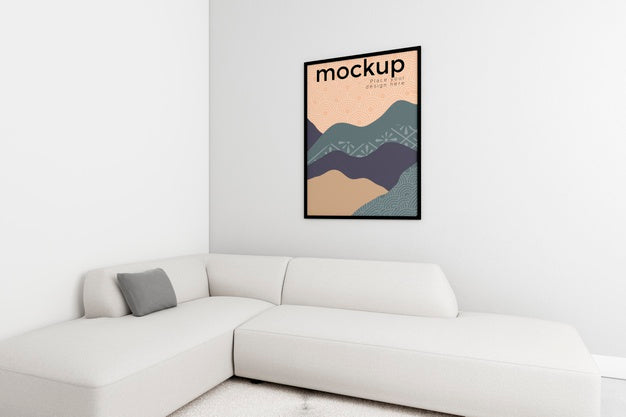 Free Decorative Assortment With Frame Mock-Up Psd