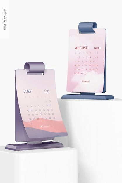 Free Decorative Calendars Mockup Psd