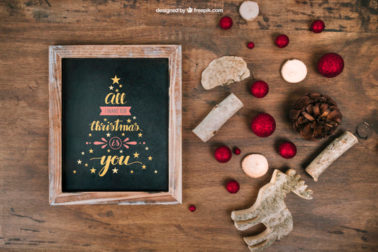 Free Decorative Christmas Mockup Psd