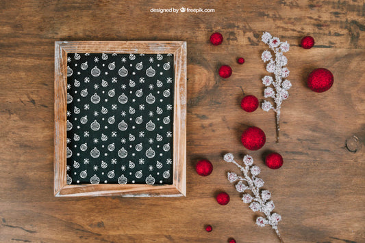 Free Decorative Christmas Mockup Psd