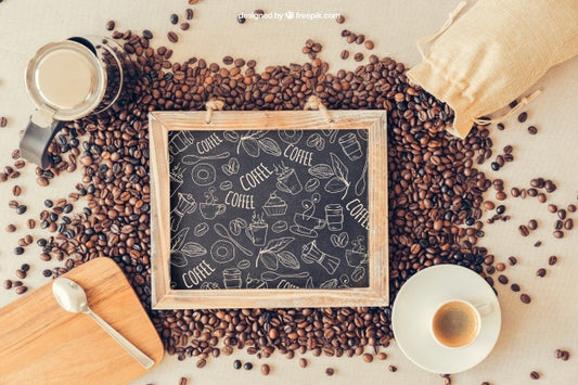 Free Decorative Coffee Mockup Psd