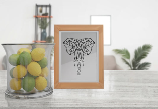 Free Decorative Frame Mockup On Table At Home Psd
