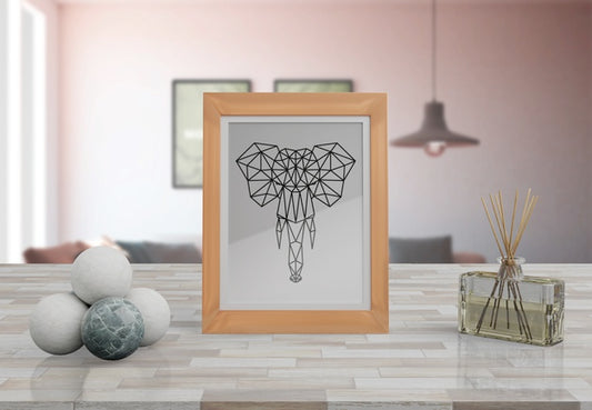 Free Decorative Frame Mockup On Table At Home Psd
