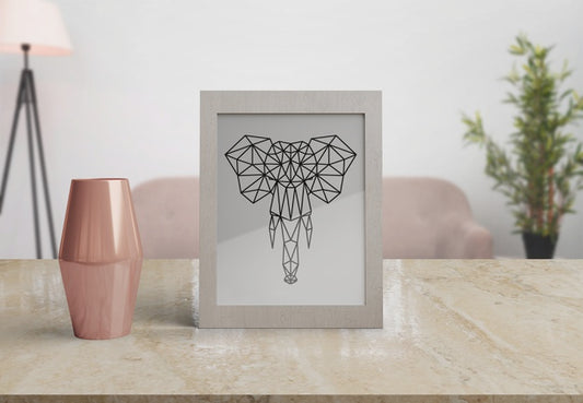 Free Decorative Frame Mockup On Table At Home Psd