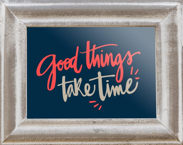 Free Decorative Frame Mockup With Quote Concept Psd