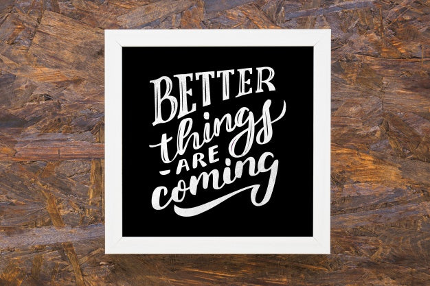 Free Decorative Quote And Frame Mockup Concept Psd