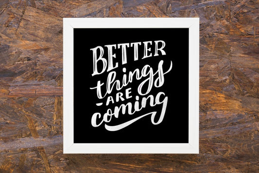 Free Decorative Quote And Frame Mockup Concept Psd