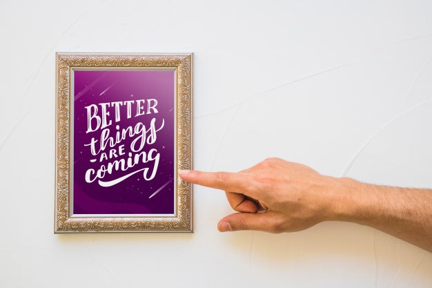 Free Decorative Quote And Frame Mockup Concept Psd
