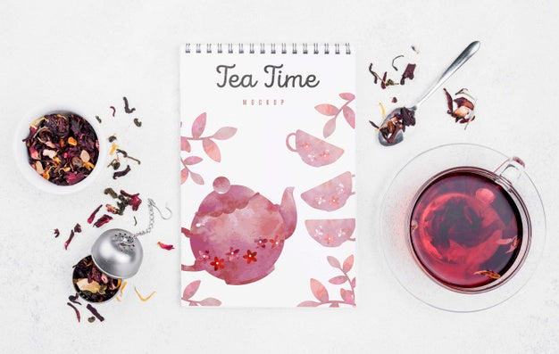 Free Delicious Aromatic Tea Concept Mock-Up Psd