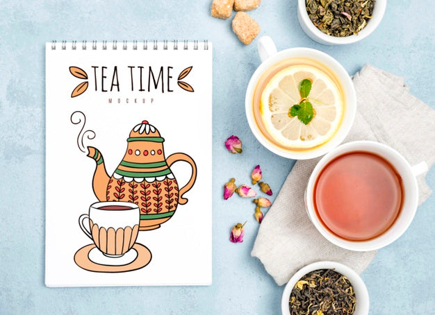 Free Delicious Aromatic Tea Concept Mock-Up Psd