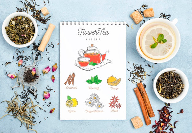 Free Delicious Aromatic Tea Concept Mock-Up Psd