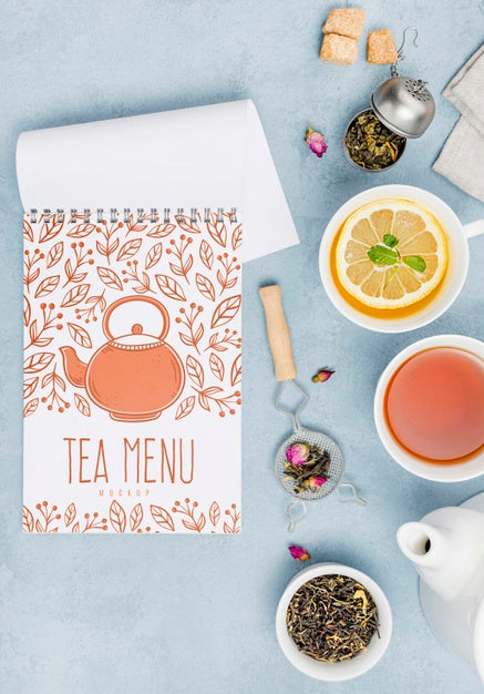 Free Delicious Aromatic Tea Concept Mock-Up Psd