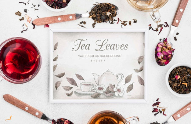 Free Delicious Aromatic Tea Concept Mock-Up Psd