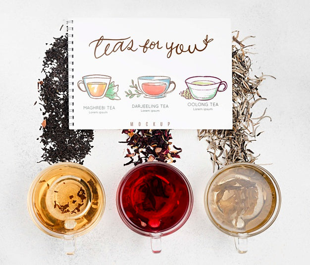 Free Delicious Aromatic Tea Concept Mock-Up Psd