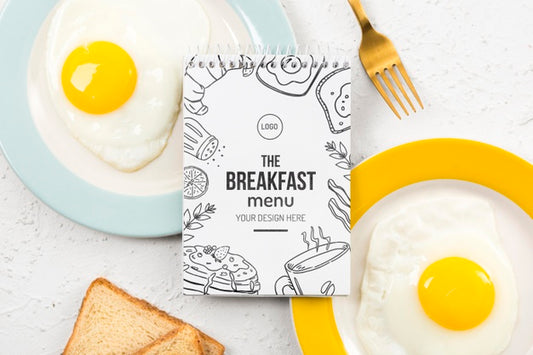 Free Delicious Breakfast Concept Mock-Up Psd