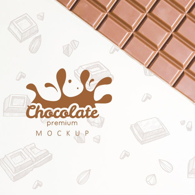 Free Delicious Chocolate Concept Mock-Up Psd