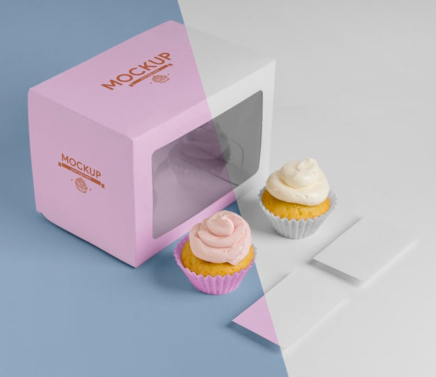 Free Delicious Cupcake Mockup Psd