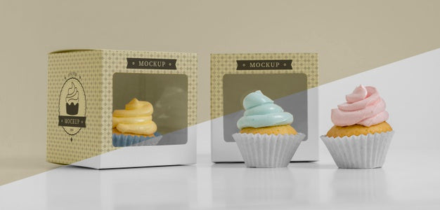 Free Delicious Cupcake Mockup Psd