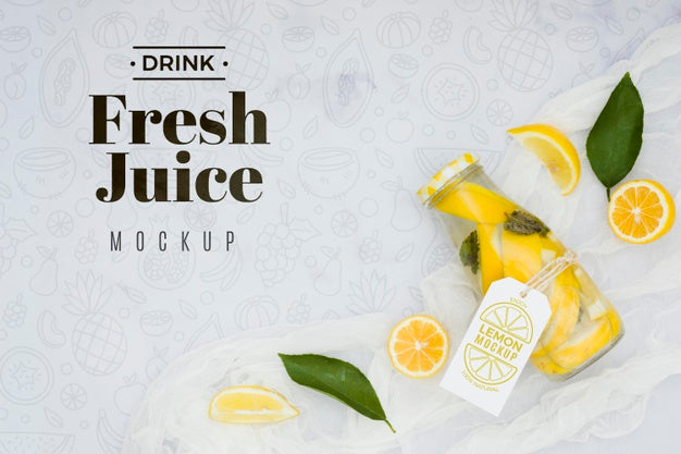 Free Delicious Fruit Concept Mock-Up Psd