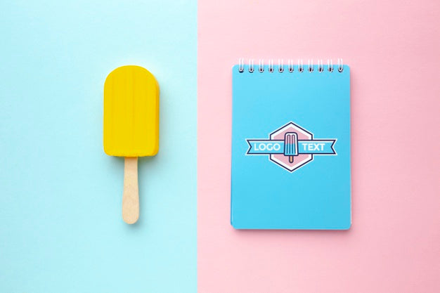 Free Delicious Ice Cream Concept Mock-Up Psd