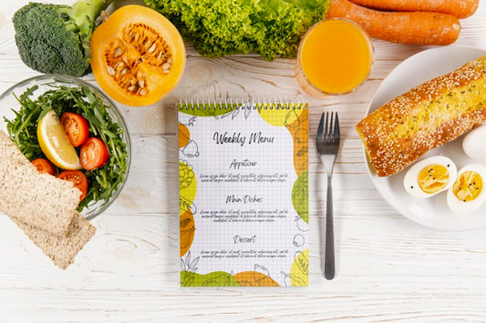 Free Delicious Menu Concept Mock-Up Psd