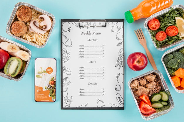 Free Delicious Menu Concept Mock-Up Psd