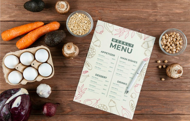 Free Delicious Menu Concept Mock-Up Psd