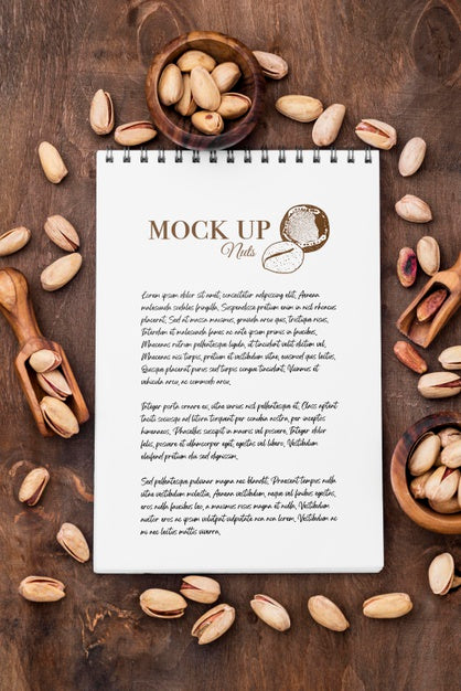 Free Delicious Nuts Concept Mock-Up Psd